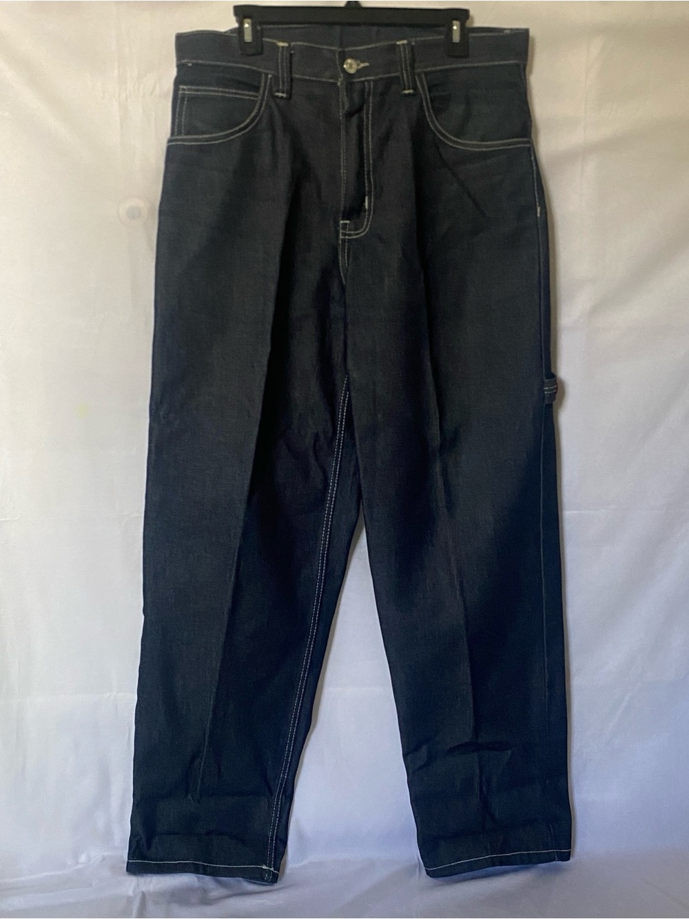 VTG Platinum FUBU Fat Albert Jeans 34x32 Baggy Dark Wash Carpenter StreetwearY2K